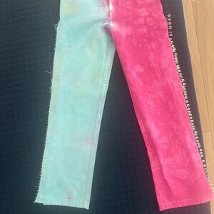Custom tie dyed embellished Dickies